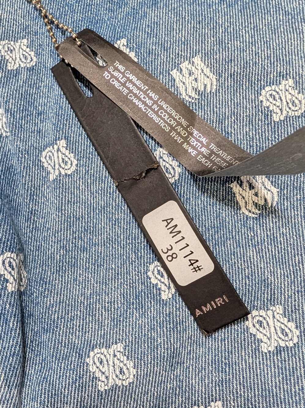 AMIRI Monogram Wide Leg Designer Jeans Size 38 NWT Made in USA - Picture 16 of 16